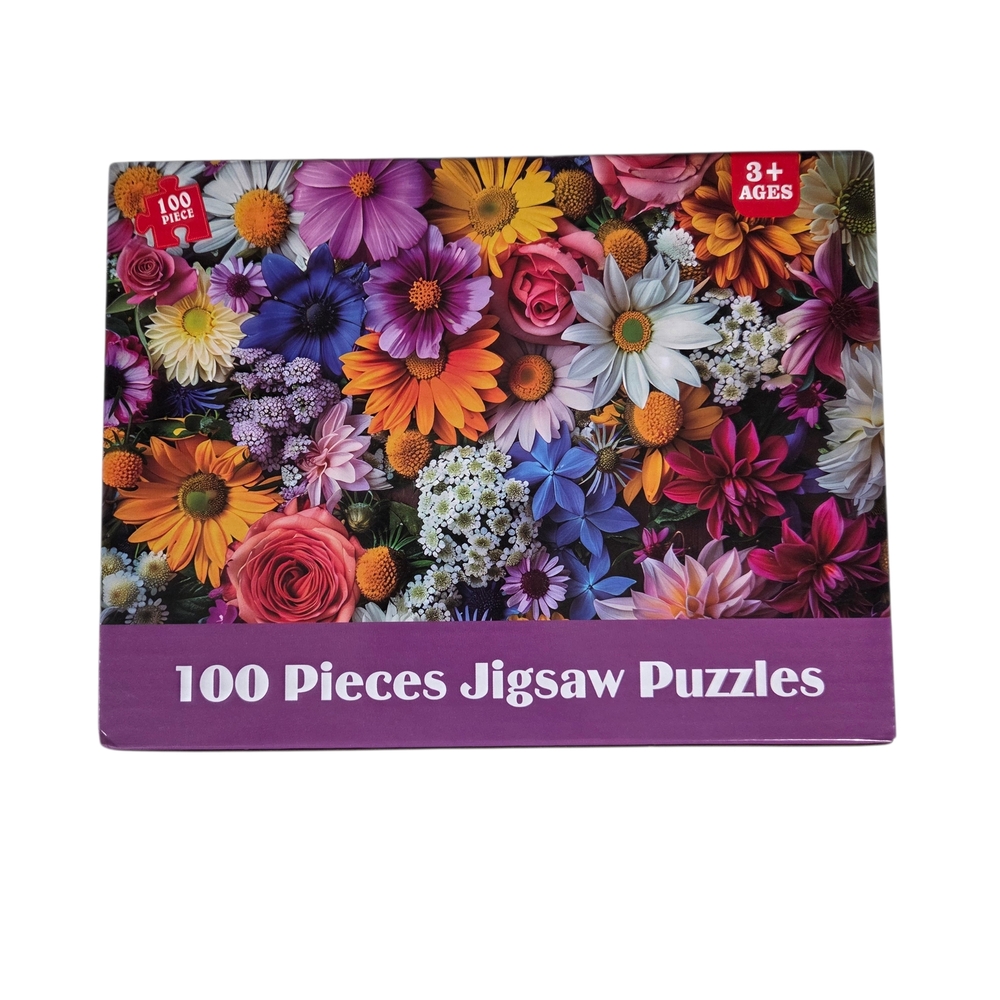 🔥4/$20 Flowers Jigsaw Puzzle NEW -100 Pieces (15 X 10.6 Inches) *AGES 3 & UP*